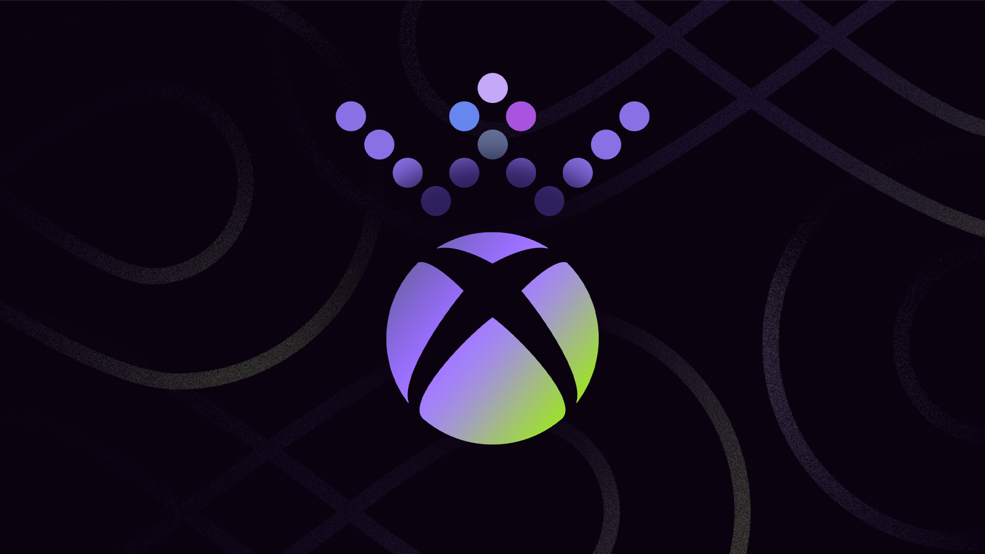 A vibrant HD desktop wallpaper featuring the Xbox logo, surrounded by colorful dots on a sleek, dark background, capturing the essence of video gaming culture.