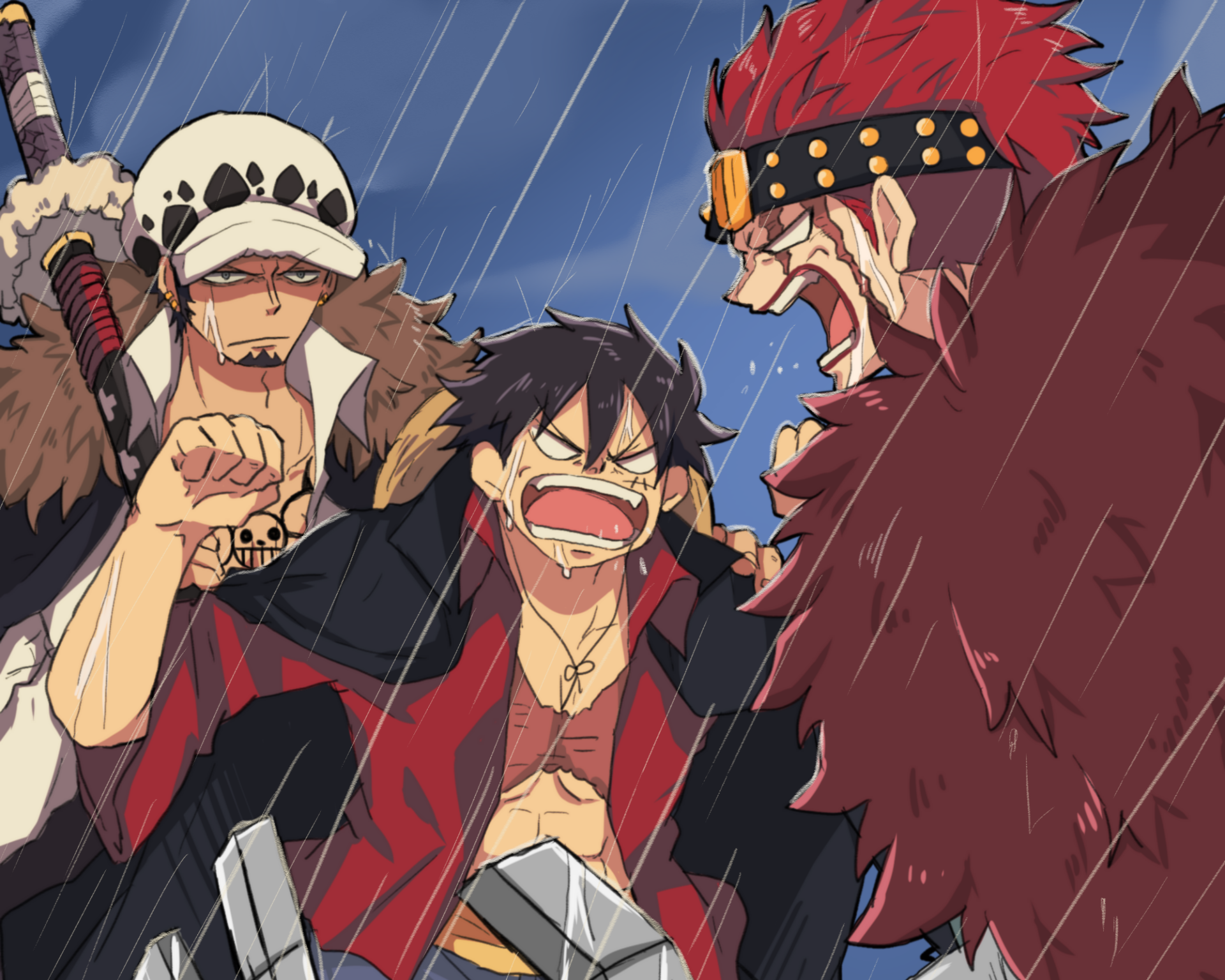 Download Eustass Kid Monkey D. Luffy Trafalgar Law Anime One Piece HD ...