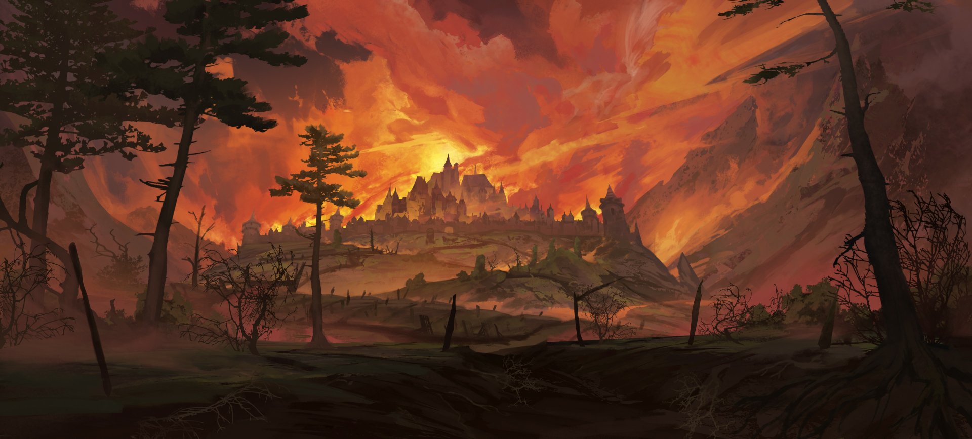 Download Fantasy City Fantasy City HD Wallpaper by Egor Poskryakov