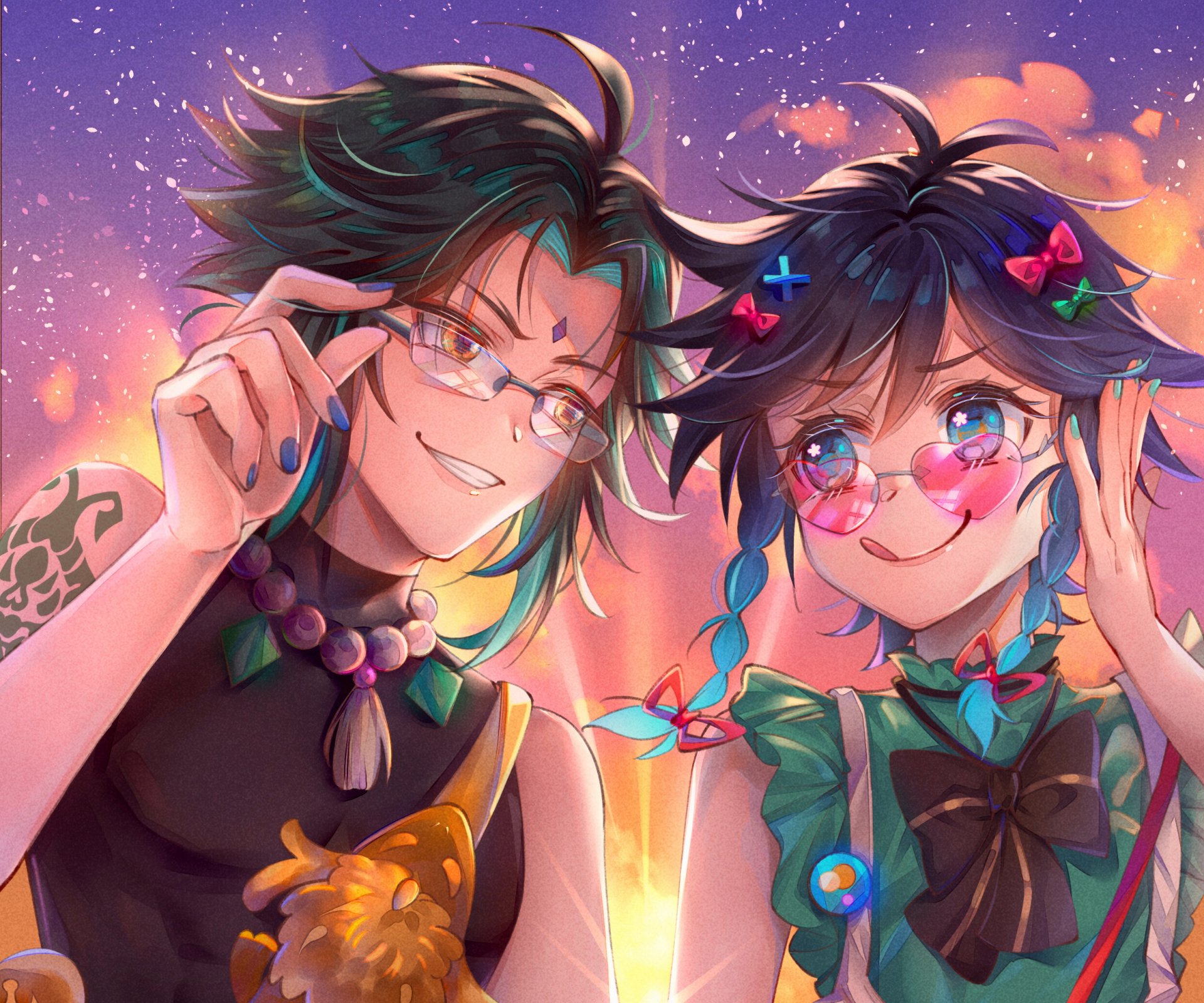 Download Xiao (Genshin Impact) Venti (Genshin Impact) Video Game Genshin Impact HD Wallpaper by G重C毒