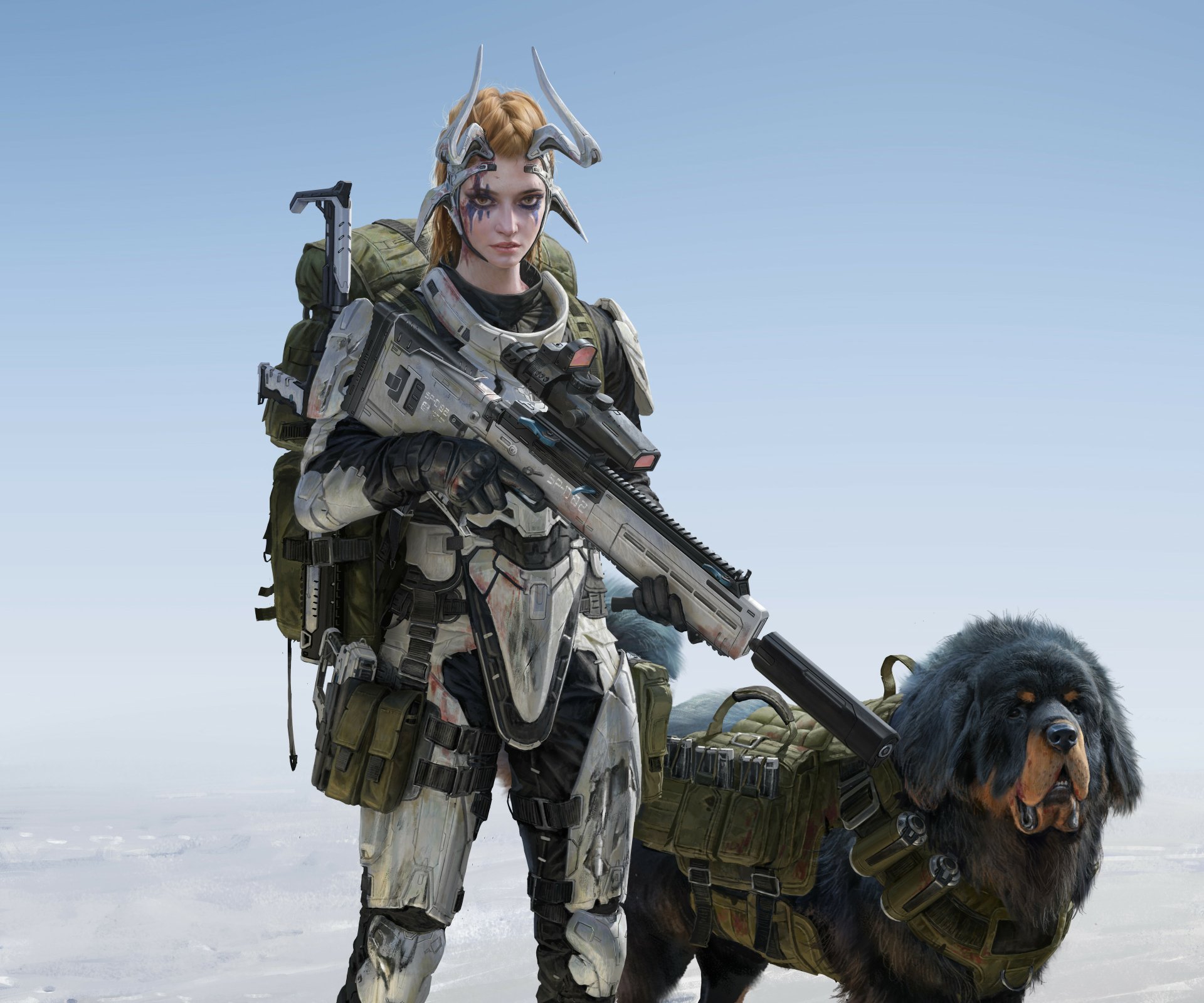 Download Sci Fi Woman Warrior 4k Ultra HD Wallpaper | 3840x3200 ...