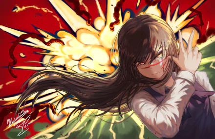 War Devil Asa Mitaka Anime Chainsaw Man HD Desktop Wallpaper | Background Image