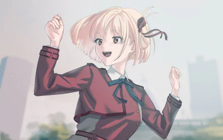 Chisato Nishikigi Anime Lycoris Recoil HD Desktop Wallpaper | Background Image