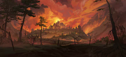  City on fire by Egor Poskryakov