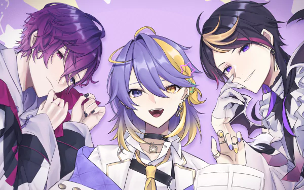 Uki Violeta Shu Yamino Aster Arcadia Anime Virtual Youtuber HD Desktop Wallpaper | Background Image