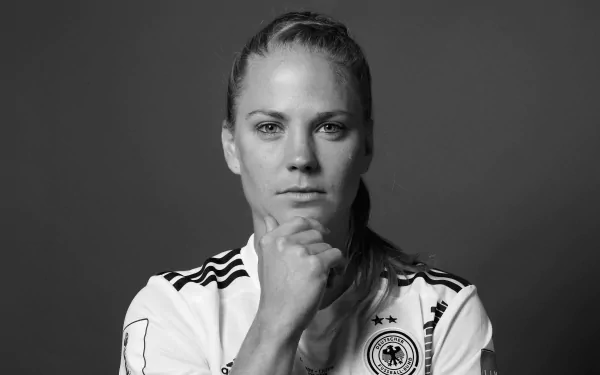 portrait Black & White German soccer Leonie Maier Sports HD Desktop Wallpaper | Background Image