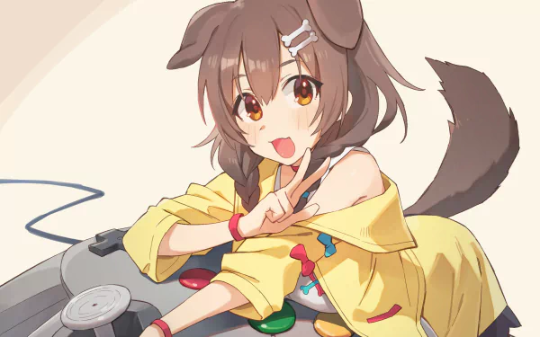 hololive Inugami Korone Anime Virtual Youtuber HD Desktop Wallpaper | Background Image