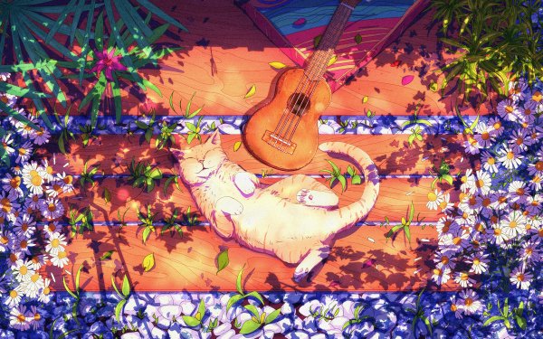 Fantasy Cat Fantasy Animals Sleeping HD Wallpaper | Background Image