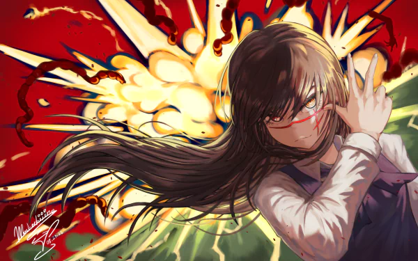 War Devil Asa Mitaka Anime Chainsaw Man HD Desktop Wallpaper | Background Image