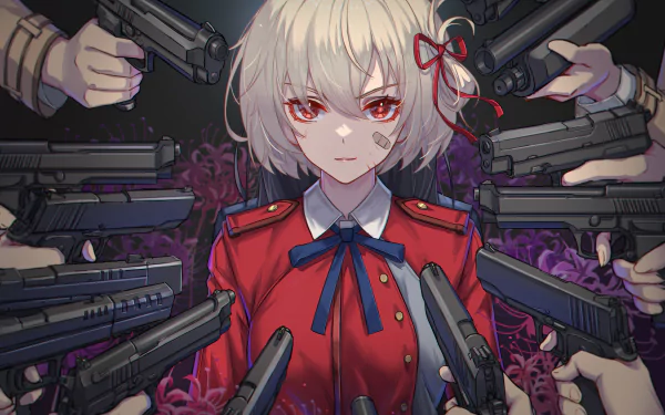 Chisato Nishikigi Anime Lycoris Recoil HD Desktop Wallpaper | Background Image