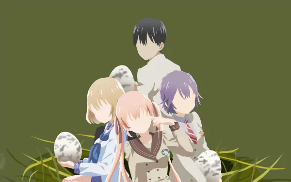 Nagi Umino Hiro Segawa Erika Amano Sachi Umino Anime A Couple of Cuckoos HD Desktop Wallpaper | Background Image