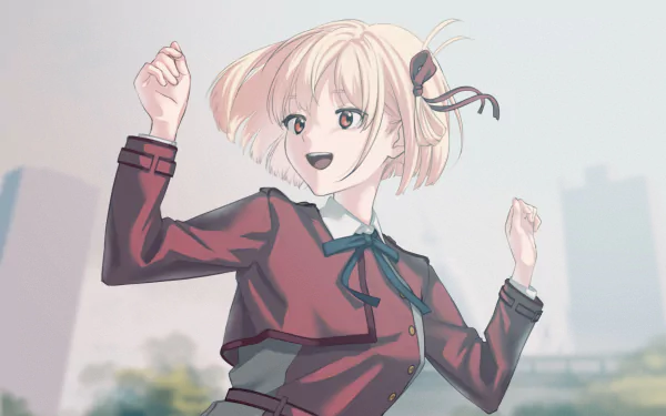 Chisato Nishikigi Anime Lycoris Recoil HD Desktop Wallpaper | Background Image