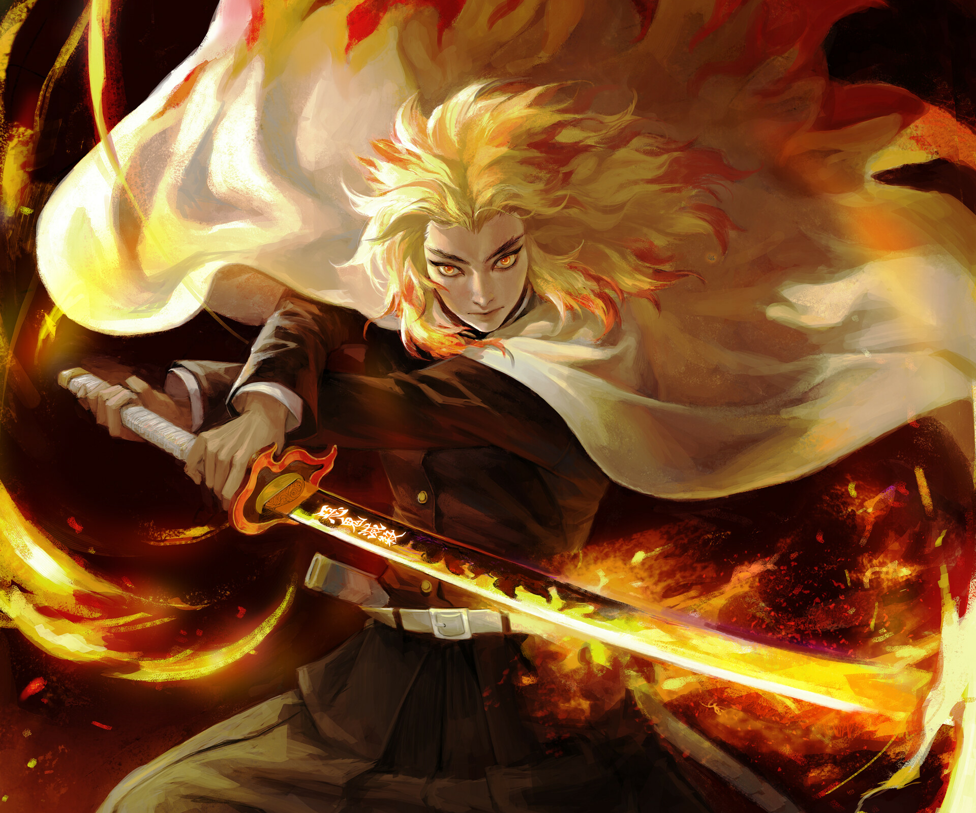 Kyojuro Rengoku Flame Hashira Demon Slayer HD 4K Wallpaper #8.2030