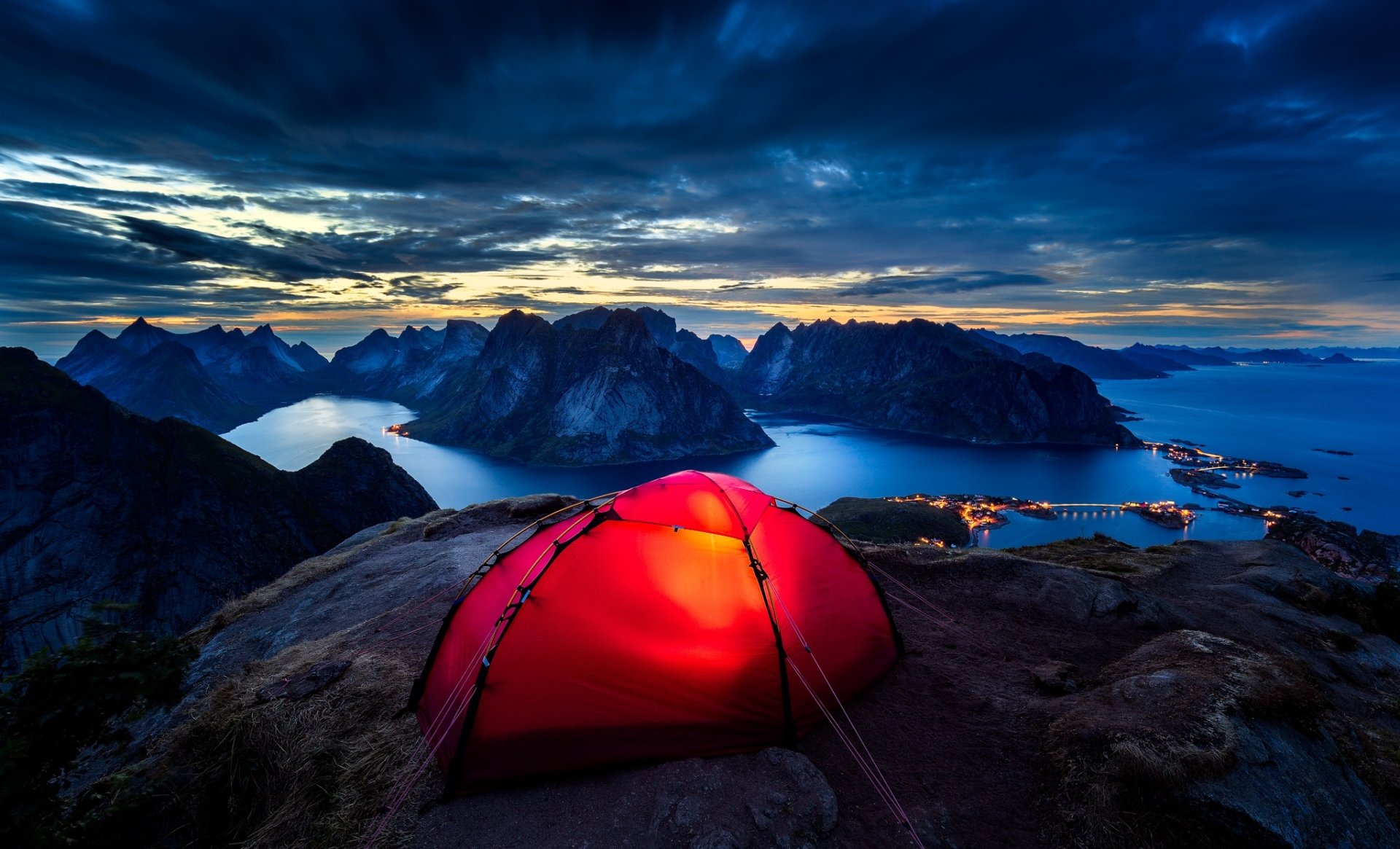 Download Camping Photography Lofoten HD Wallpaper
