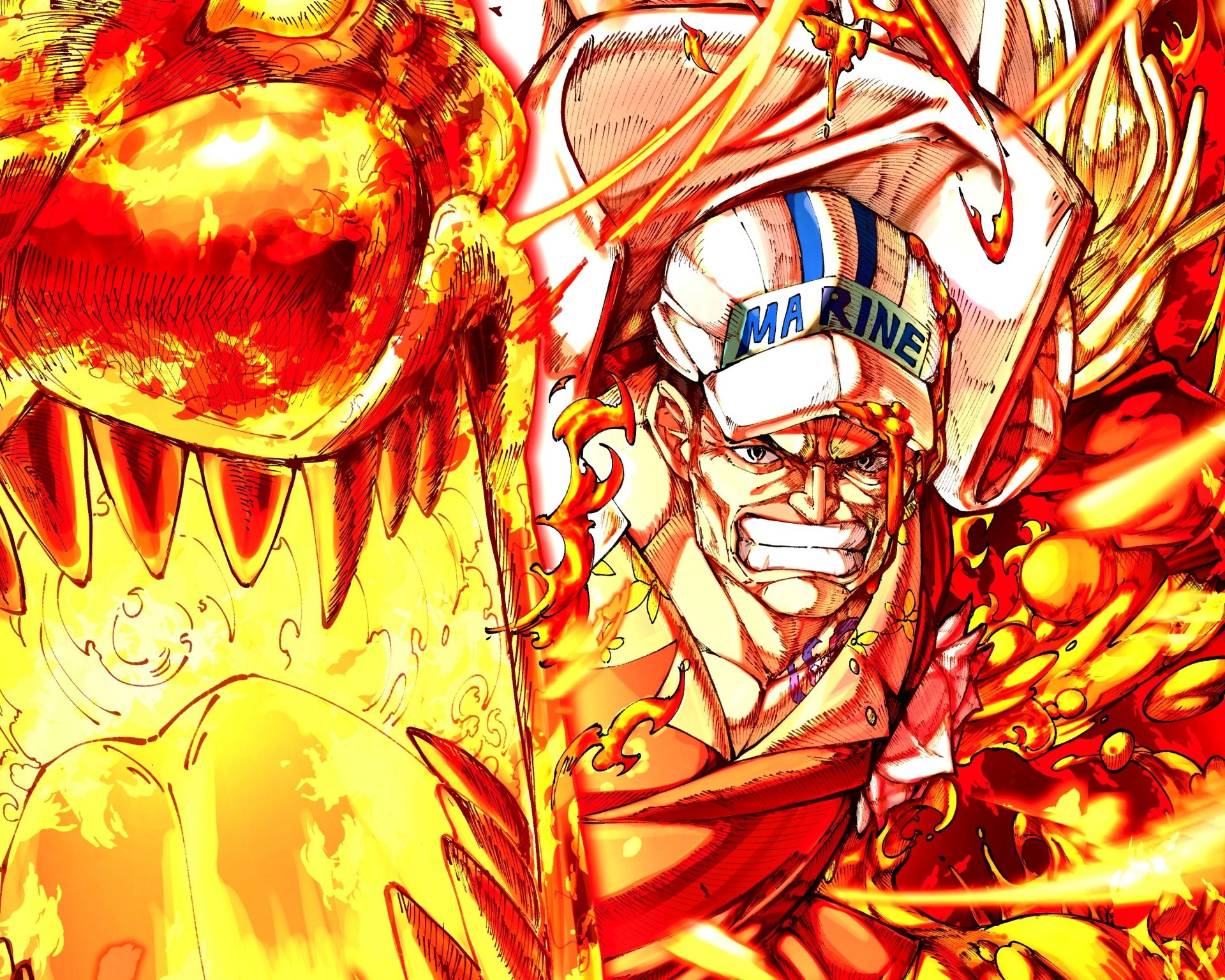 Download Akainu (One Piece) Anime One Piece HD Wallpaper by さとし【SATOSHI】