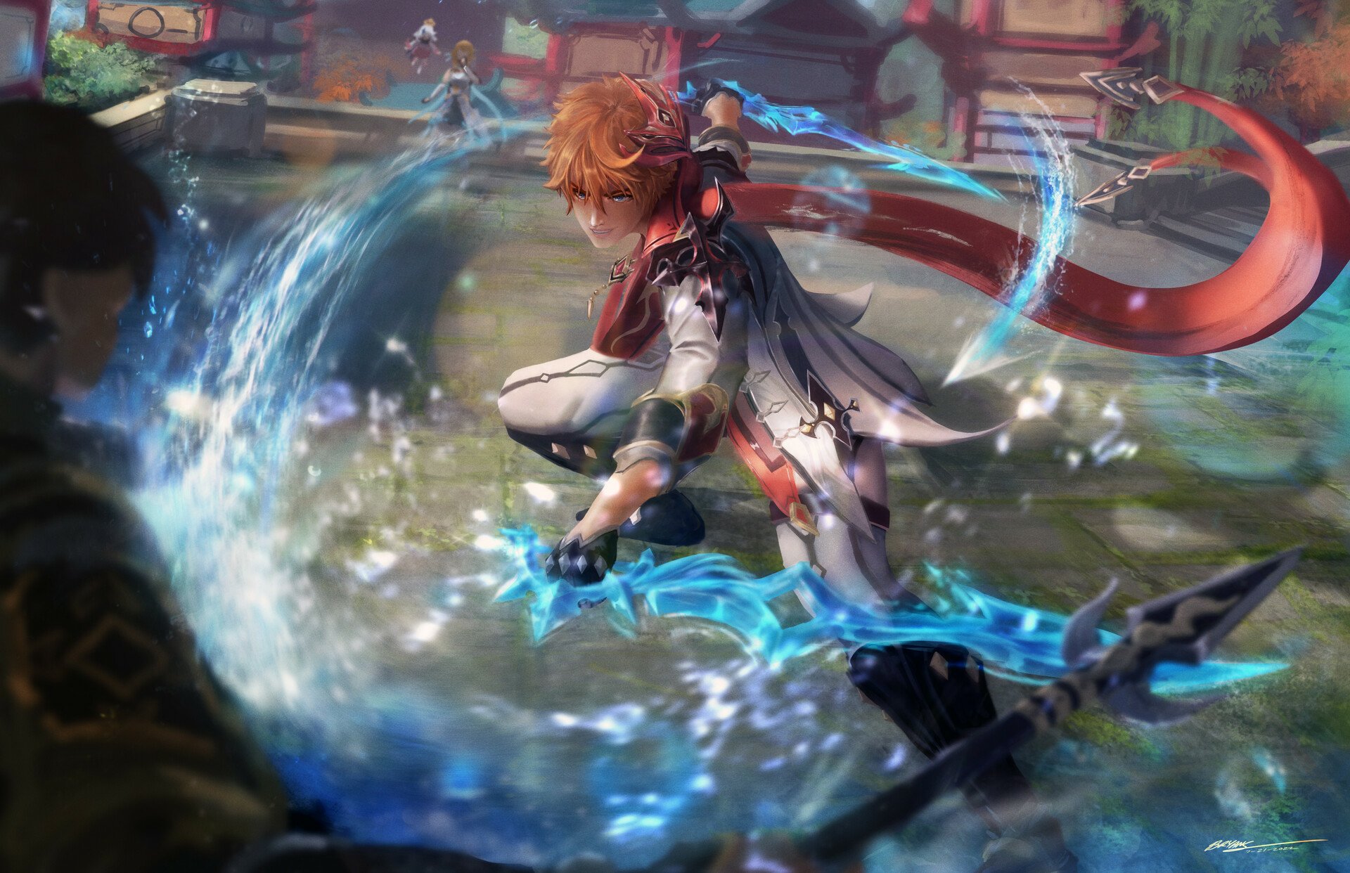 Download Tartaglia Childe (Genshin Impact) Video Game Genshin Impact HD Wallpaper by B o n z a i