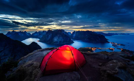 camping photography Lofoten HD Desktop Wallpaper | Background Image