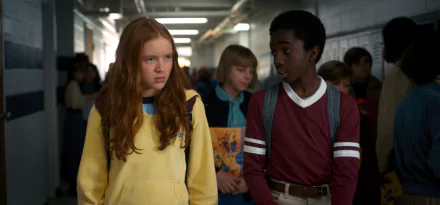 Sadie Sink Caleb McLaughlin Lucas Sinclair Max Mayfield TV Show Stranger Things HD Desktop Wallpaper | Background Image