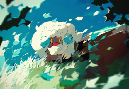 Whimsicott (Pokémon) video game Pokemon: Black and White HD Desktop Wallpaper | Background Image
