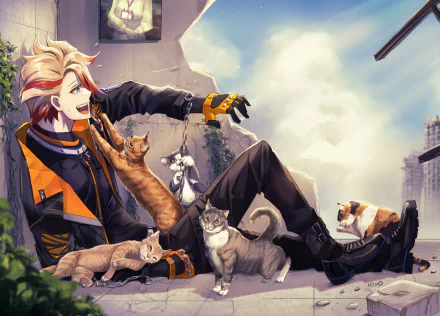 Holostars Axel Syrios Anime Virtual Youtuber HD Desktop Wallpaper | Background Image