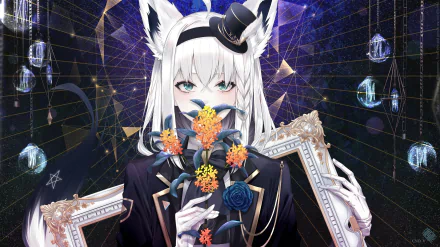 hololive Shirakami Fubuki Anime Virtual Youtuber HD Desktop Wallpaper | Background Image