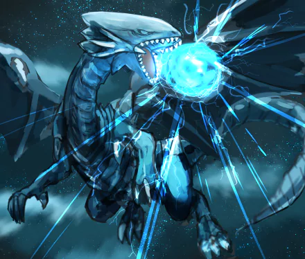 Blue-Eyes White Dragon Anime Yu-Gi-Oh! HD Desktop Wallpaper | Background Image