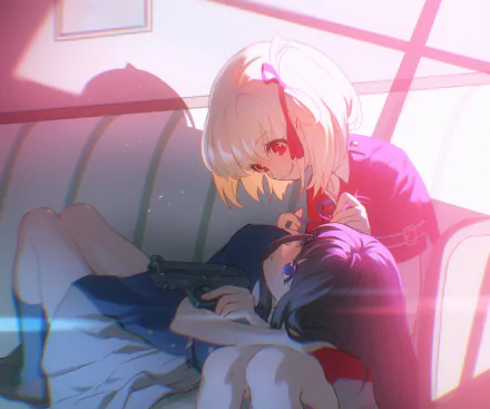 Chisato Nishikigi Takina Inoue Anime Lycoris Recoil HD Desktop Wallpaper | Background Image