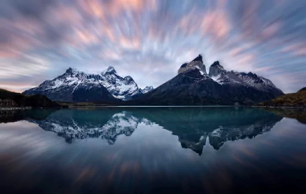 patagonia Andes nature reflection HD Desktop Wallpaper | Background Image