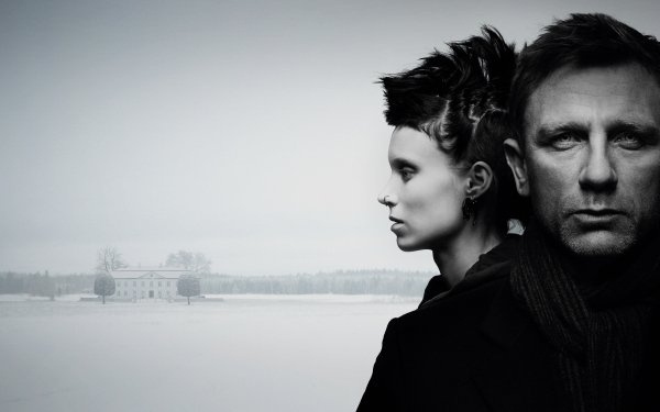 Movie The Girl With The Dragon Tattoo Daniel Craig Rooney Mara HD Wallpaper | Background Image