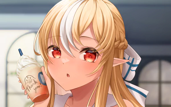 hololive Shiranui Flare Anime Virtual Youtuber HD Desktop Wallpaper | Background Image