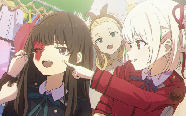 Kurumi (Lycoris Recoil) Chisato Nishikigi Takina Inoue Anime Lycoris Recoil HD Desktop Wallpaper | Background Image