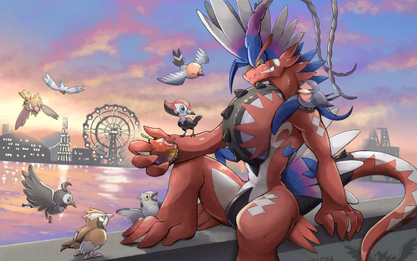 Koraidon (Pokémon) video game Pokémon: Scarlet And Violet HD Desktop Wallpaper | Background Image