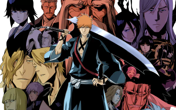 Rukia Kuchiki Genryūsai Shigekuni Yamamoto Kenpachi Zaraki Ichigo Kurosaki Gotei 13 Anime Bleach: Thousand-Year Blood War HD Desktop Wallpaper | Background Image