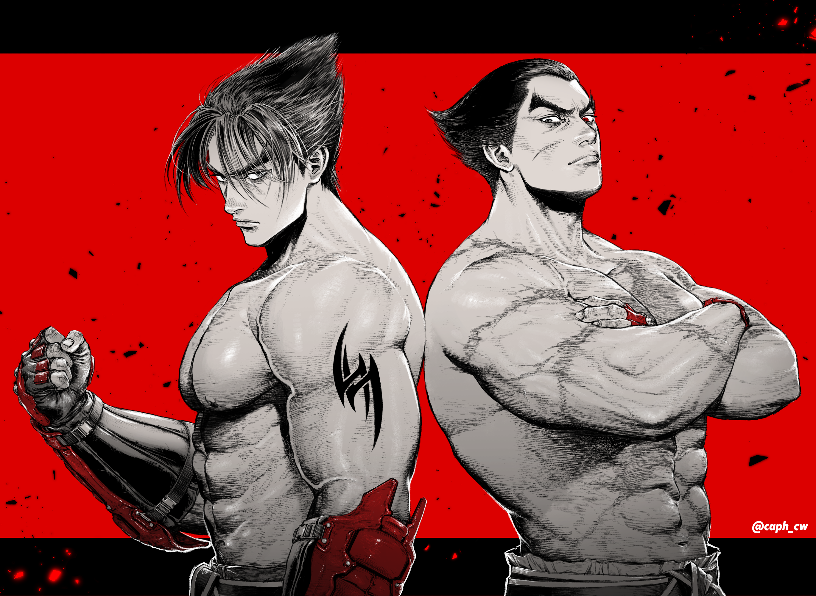 Download wallpaper Tekken, Jin Kazama, Kazuya Mishima, fighters