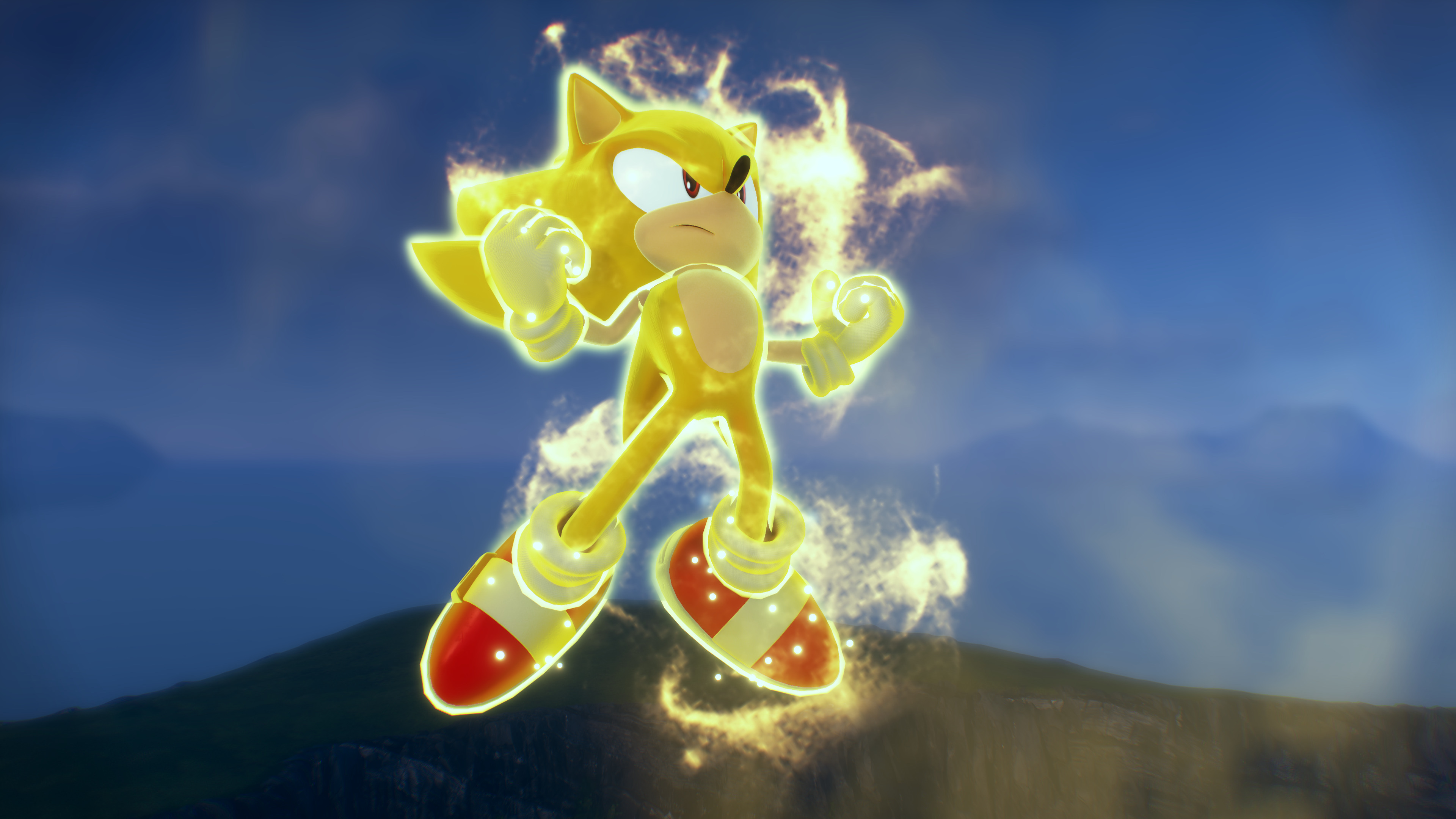 Super Sonic Unleashed 4K Ultra HD Sonic Frontiers Wallpaper