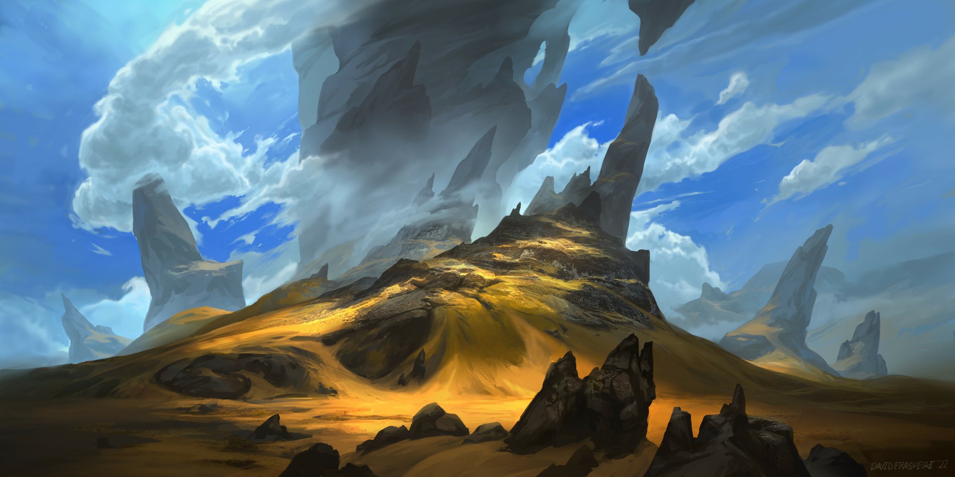 Download Fantasy Landscape Fantasy Landscape HD Wallpaper by David Frasheski