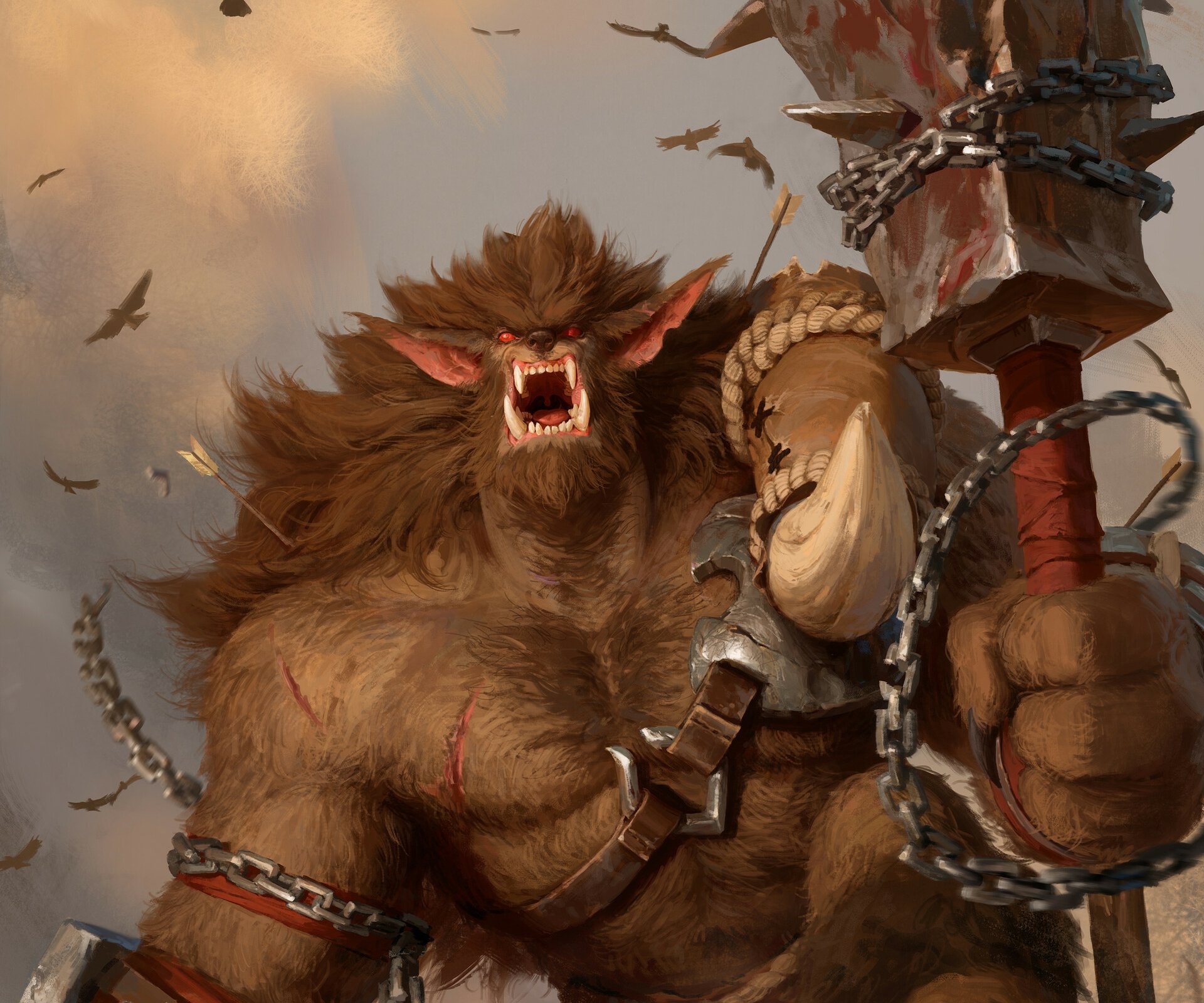 Download Fantasy Creature HD Wallpaper by Senfeng Chen