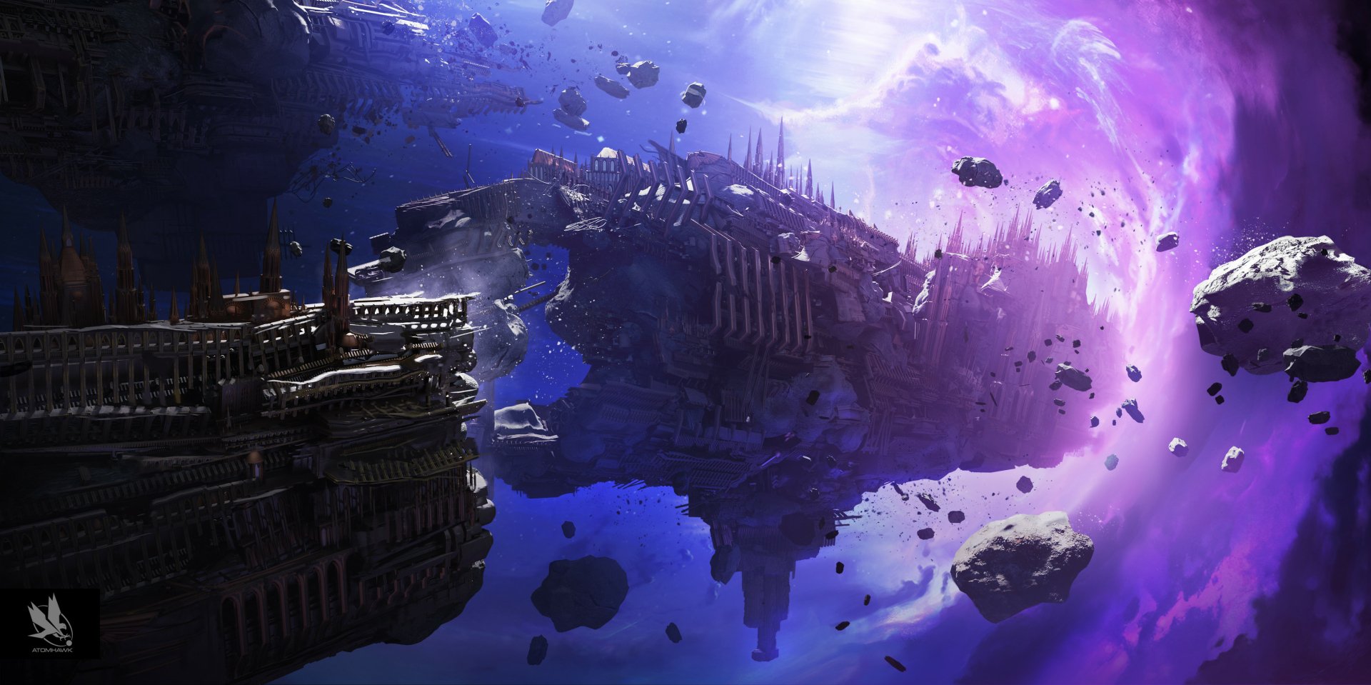 Download Sci Fi Spaceship HD Wallpaper by Gavin Manners | 3500x1749 ...