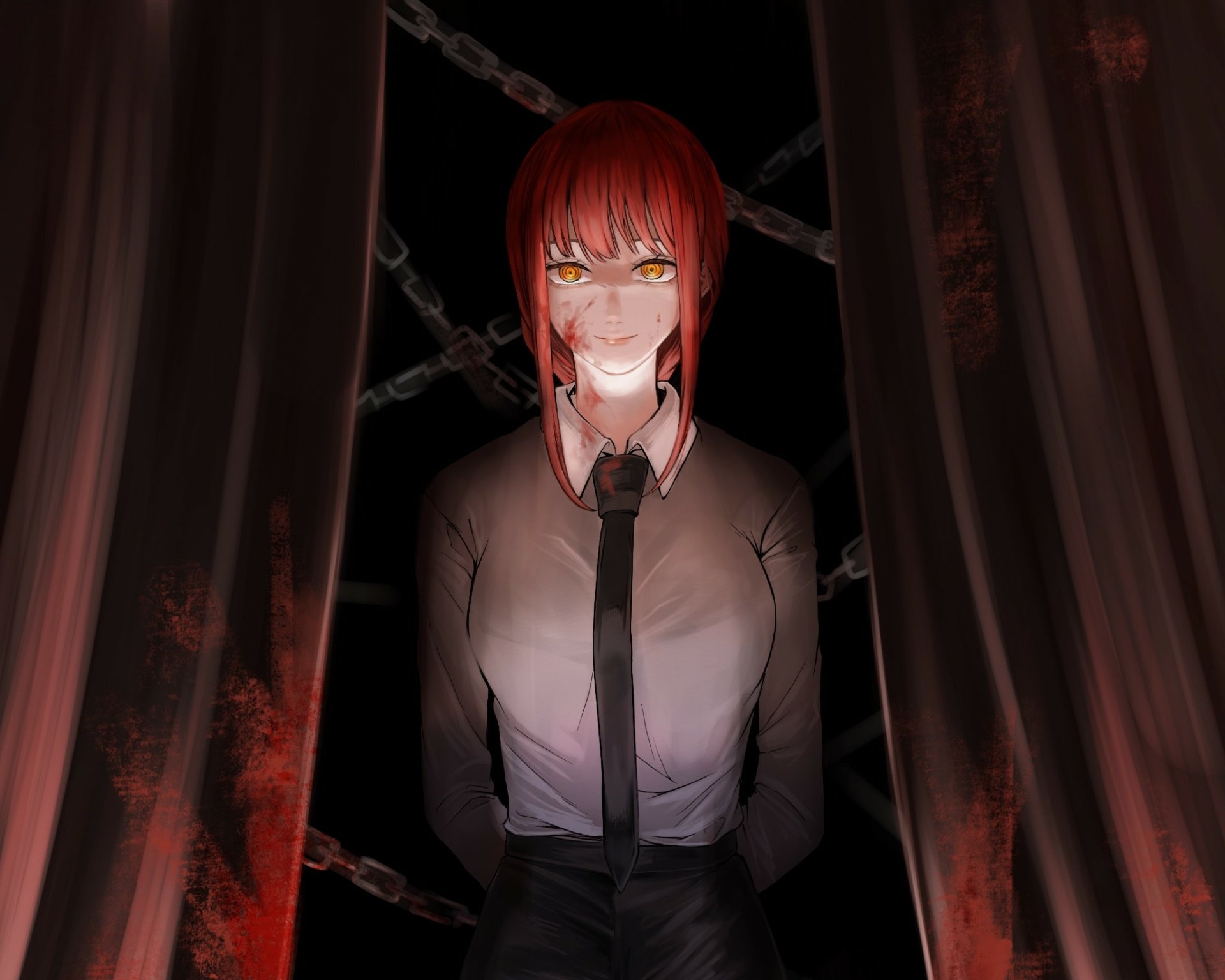 Download Makima (Chainsaw Man) Anime Chainsaw Man HD Wallpaper by アキラ