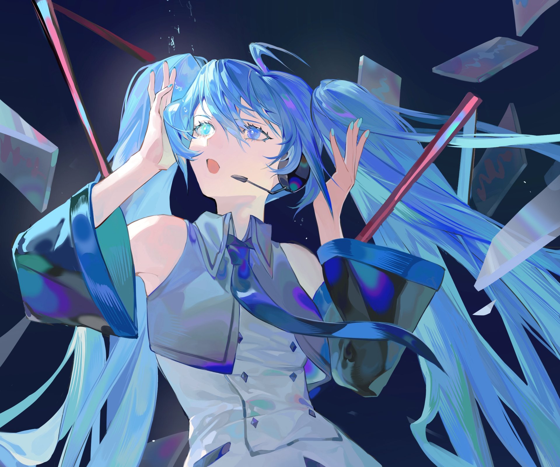 Download Hatsune Miku Anime Vocaloid HD Wallpaper by Kameki