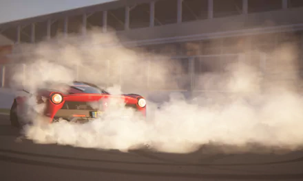  Ferrari Laferrari Doing a Burnout