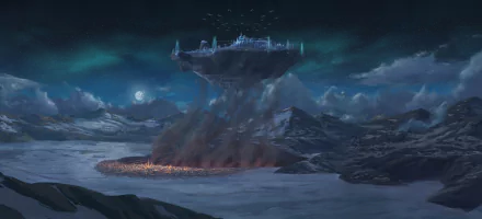 floating island Sci Fi city sci fi city HD Desktop Wallpaper | Background Image
