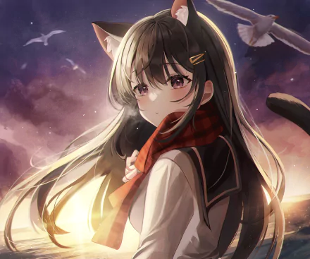 Anime girl anime girl HD Desktop Wallpaper | Background Image