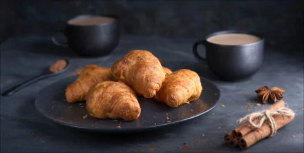 viennoiserie food croissant HD Desktop Wallpaper | Background Image