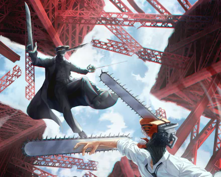  Denji vs Katana Man by ねこスライム