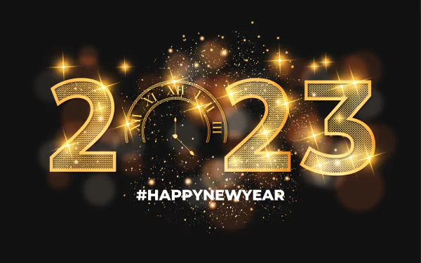Happy New Year holiday New Year 2023 HD Desktop Wallpaper | Background Image