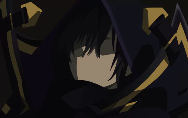 Cid Kagenou from the anime The Eminence in Shadow depicted in a dark, mysterious 4K Ultra HD PC desktop wallpaper and background.