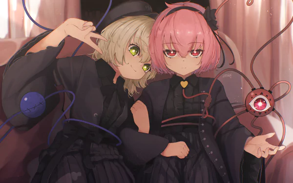  Koishi Komeiji &amp; Satori Komeiji by kasukadoki