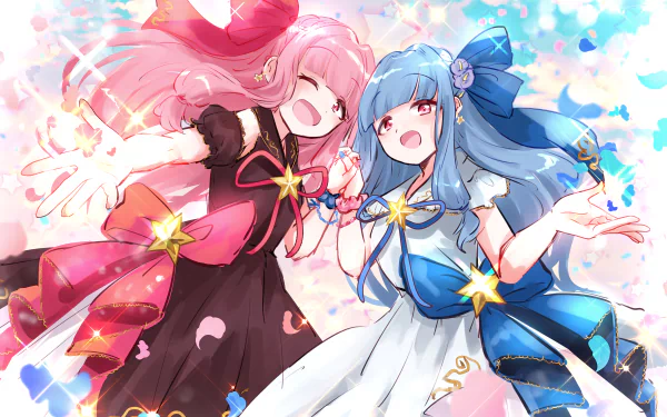 Vibrant HD desktop wallpaper featuring Kotonoha Aoi and Kotonoha Akane from the Anime Vocaloid series.