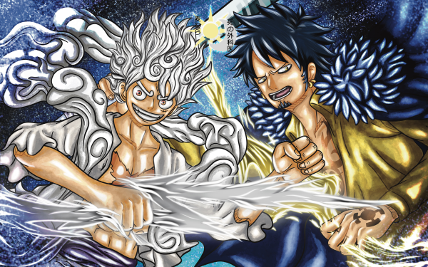 Anime One Piece Monkey D. Luffy Gear 5 Trafalgar Law HD Wallpaper | Background Image